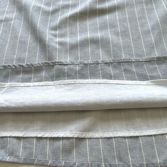 Knox Rose Dress Blue White Stripe Embroidered Shirt Sleeve Boho Shift Medium NEW - Picture 10 of 12